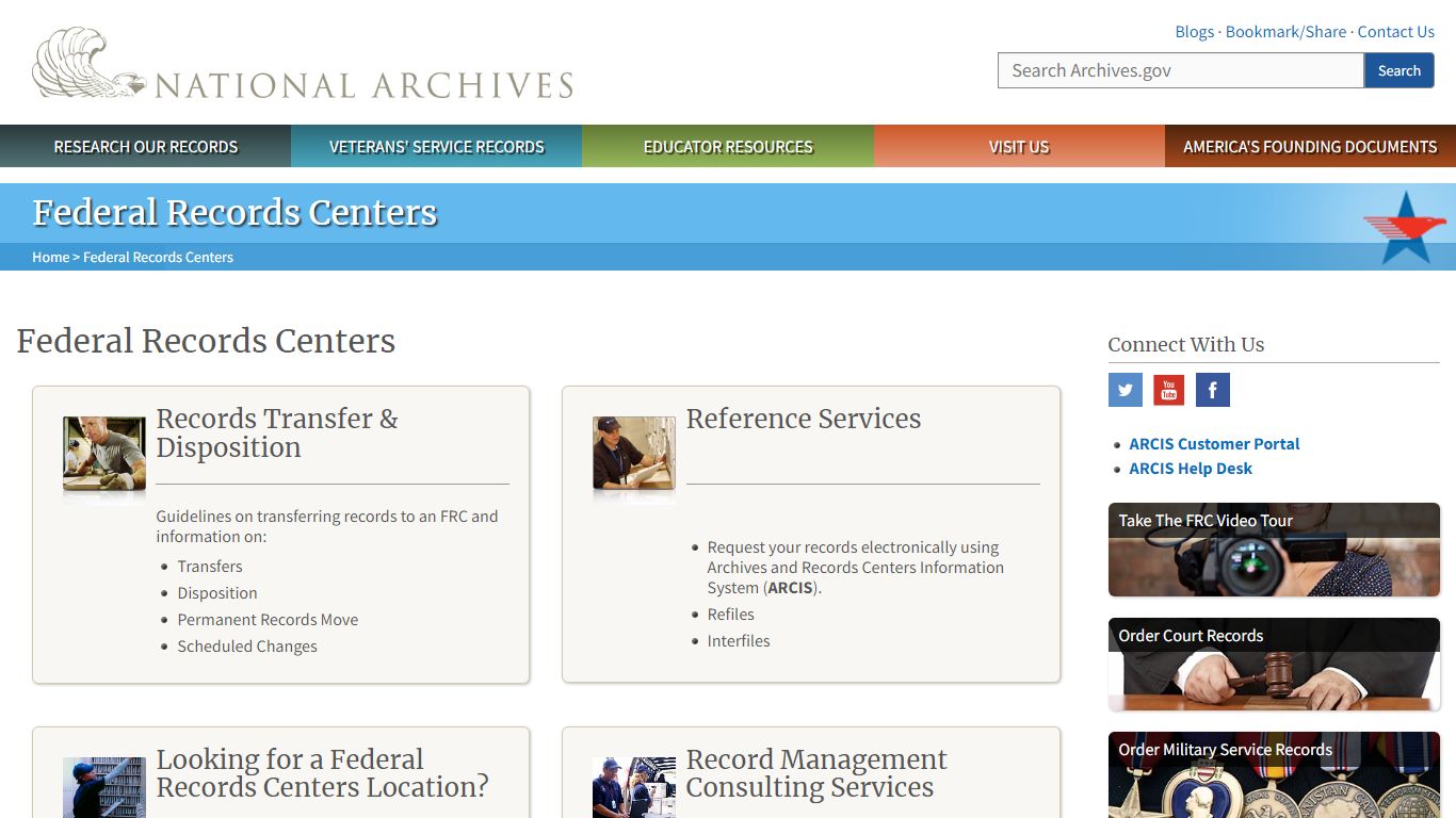 Federal Records Centers | National Archives